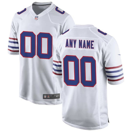 Buffalo Bills - Maglia da gioco NFL alternativa personalizzata - Bianca