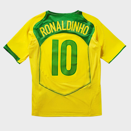 Jersey National Team Brasileira I 2004 Reedição Total 90 Nike - RONALDINHO 10