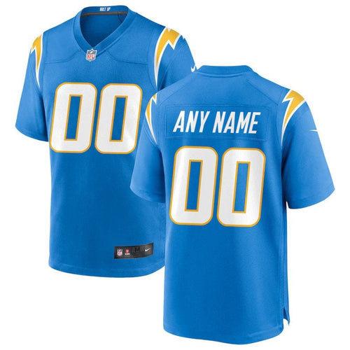 Los Angeles Chargers - Individuell gestaltetes NFL-Game-Jersey in Pastell – Blau