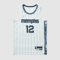 Memphis Grizzlies 25/26 NBA Jersey - City Edition - White - Morant #12 - front