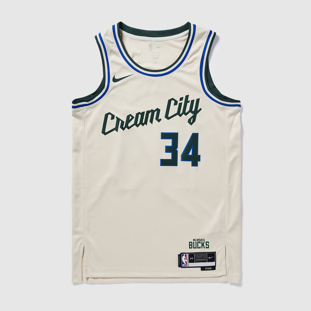 Milwaukee Bucks 25/26 NBA Jersey - City Edition - Cream - Antetokounmpo #34 - front