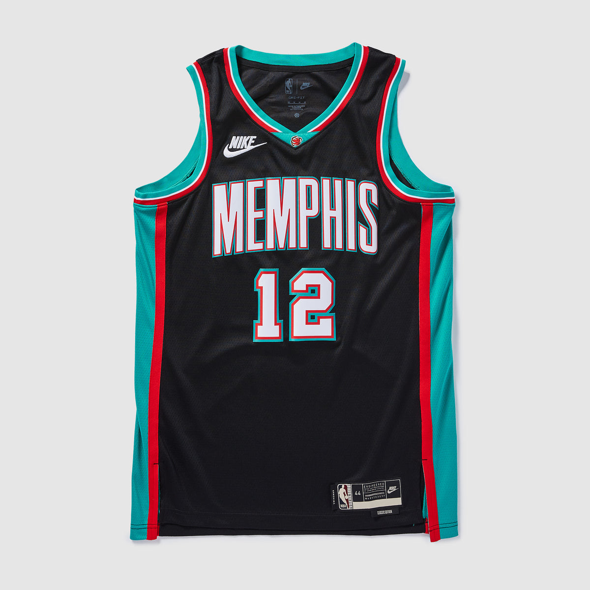 Memphis Grizzlies 25/26 NBA Jersey - Classic Edition - Black - Morant #12 - front