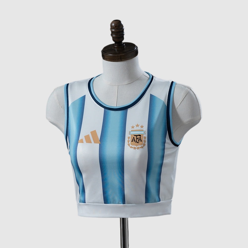 Argentina 26/27 Home - Women's Crop Tank Top - image 1