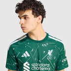 Liverpool 26/27 Goalkeeper Green Jersey - crest and shoulder detail