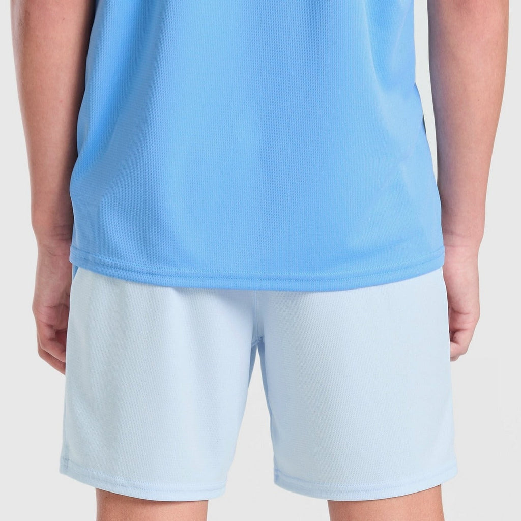 Manchester City 26/27 Home Kids Kit - worn by model shorts detail