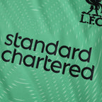 Liverpool 25/26 Goalkeeper Green Jersey - Standard Chartered sponsor detail
