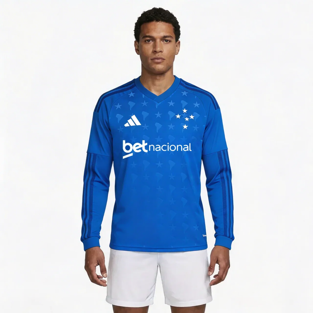 Cruzeiro 26/27 Home All Sponsors - Long Sleeve - image 1
