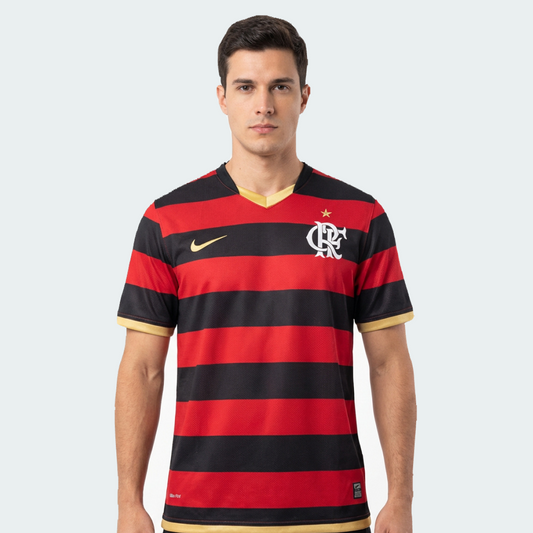 Jersey Flamengo Retro 2009 Vermelha e Preta - Nike