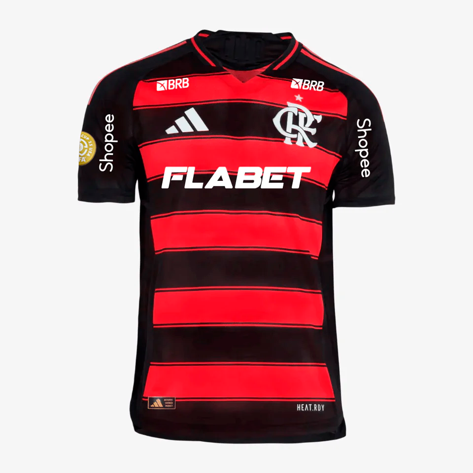 Jersey Adidas Flamengo 2025/26 I Player With Sponsors