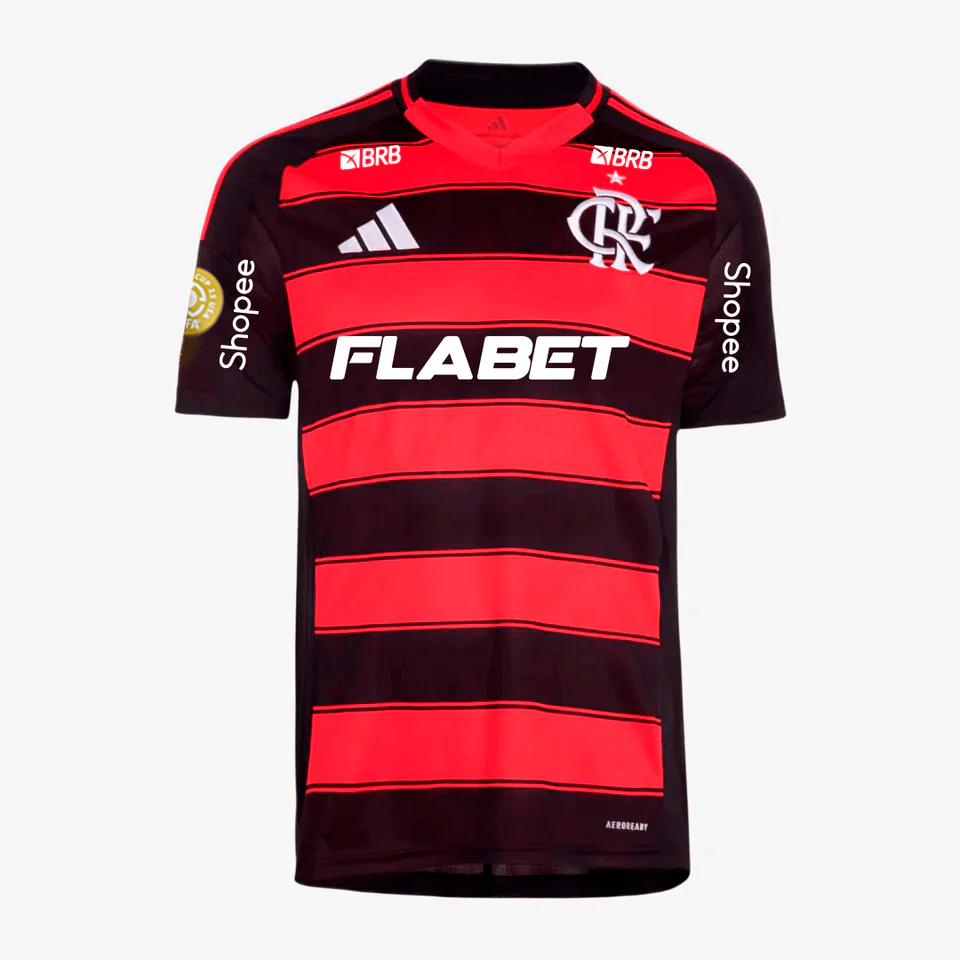 Jersey Adidas Flamengo 2025/26 I With Sponsors