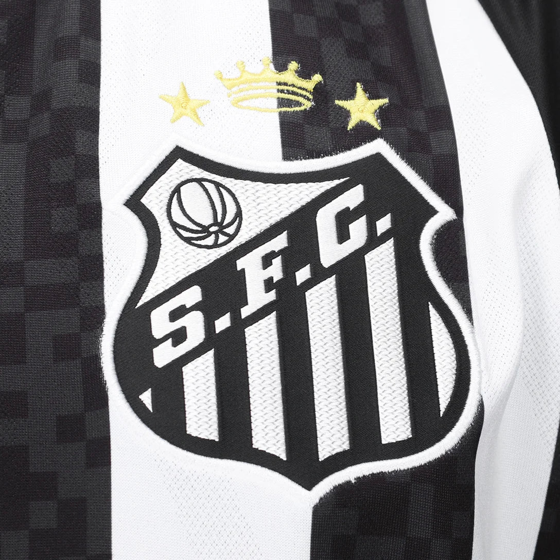 Santos 25/26 Away Jersey - All Sponsors Black - Fan Version