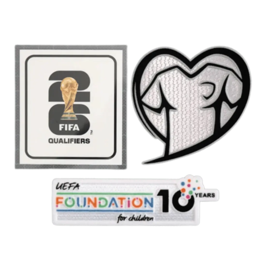 Kit Écussons Éliminatoires Coupe du Monde 2026 Jouez avec le cœur & FOUNDATION