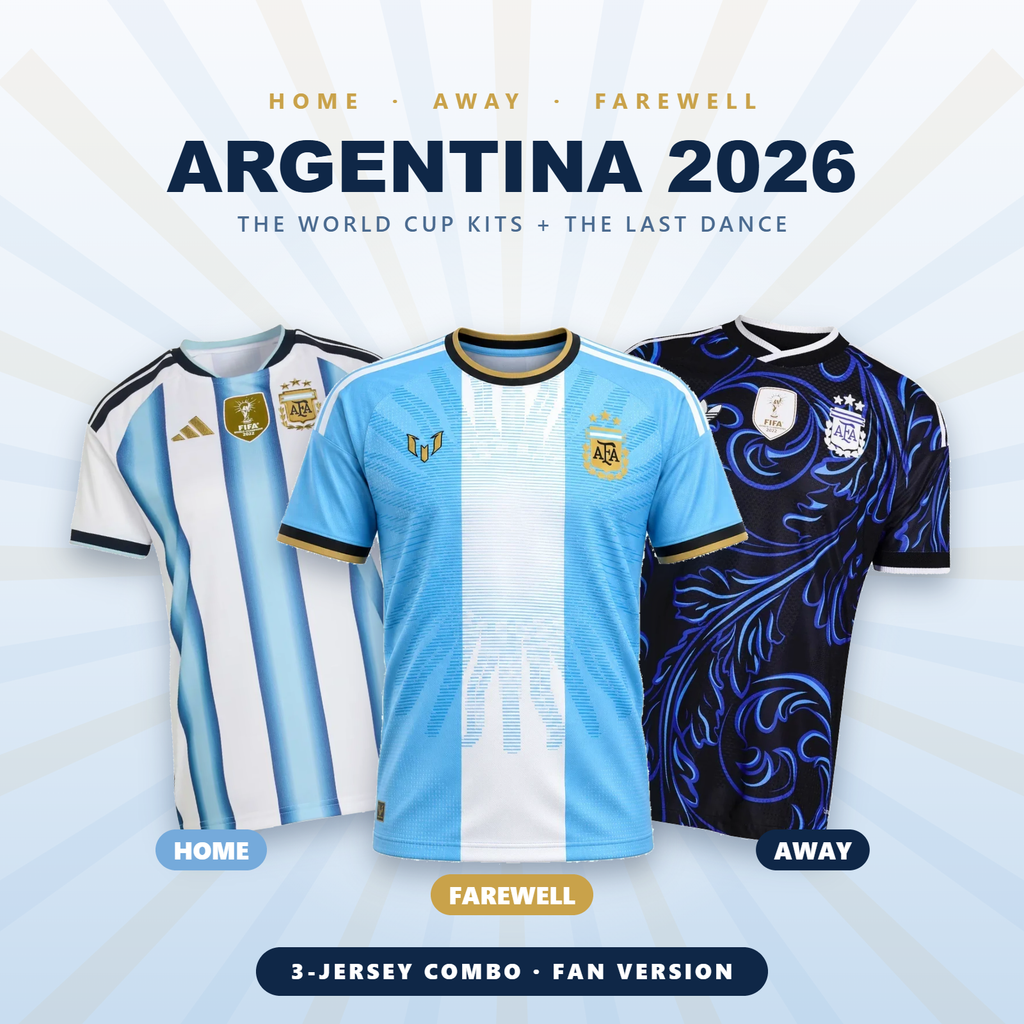 Argentina 26/27 Combo - Home, Away and Farewell Special Edition - Fan Version