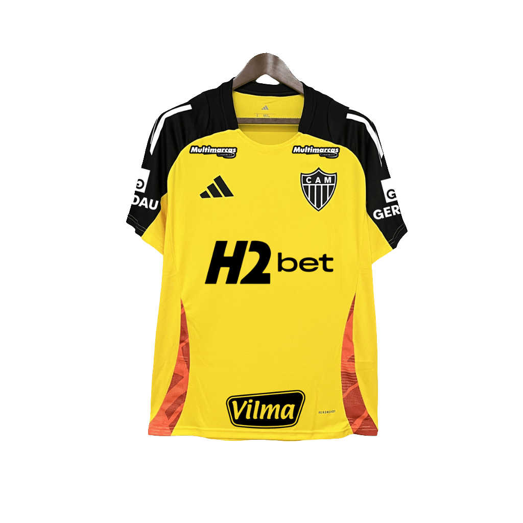 Maglia da allenamento gialla Atletico Mineiro 25/26 - Tutti gli sponsor - Versione tifoso