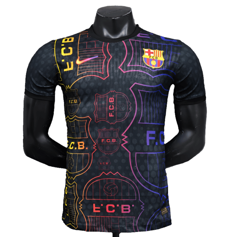 Barcelona 25/26 Sondertrikot – Schwarz, Gelb und Rot – Spielerversion