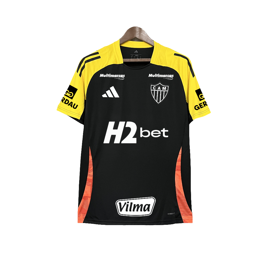 Maglia da allenamento Atletico Mineiro 25/26 - Tutti gli sponsor - Nero - Versione Tifoso