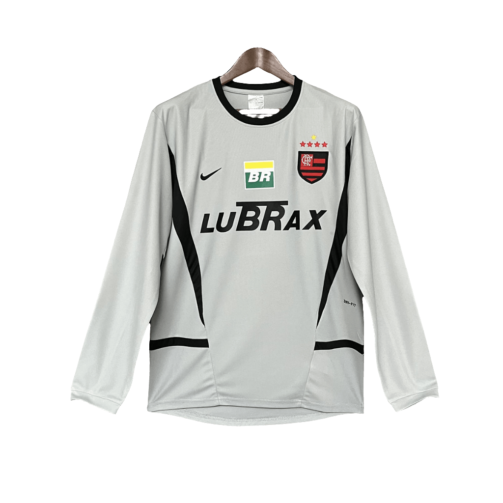 Flamengo 02/03 Goalkeeper Grey Jersey - Long Sleeve Retro Version