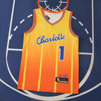 Charlotte Hornets 25/26 NBA Jersey - Orange - Ball #1 - front