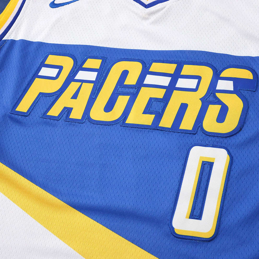 Indiana Pacers 25/26 NBA Jersey - White - Haliburton #0 - detail 4