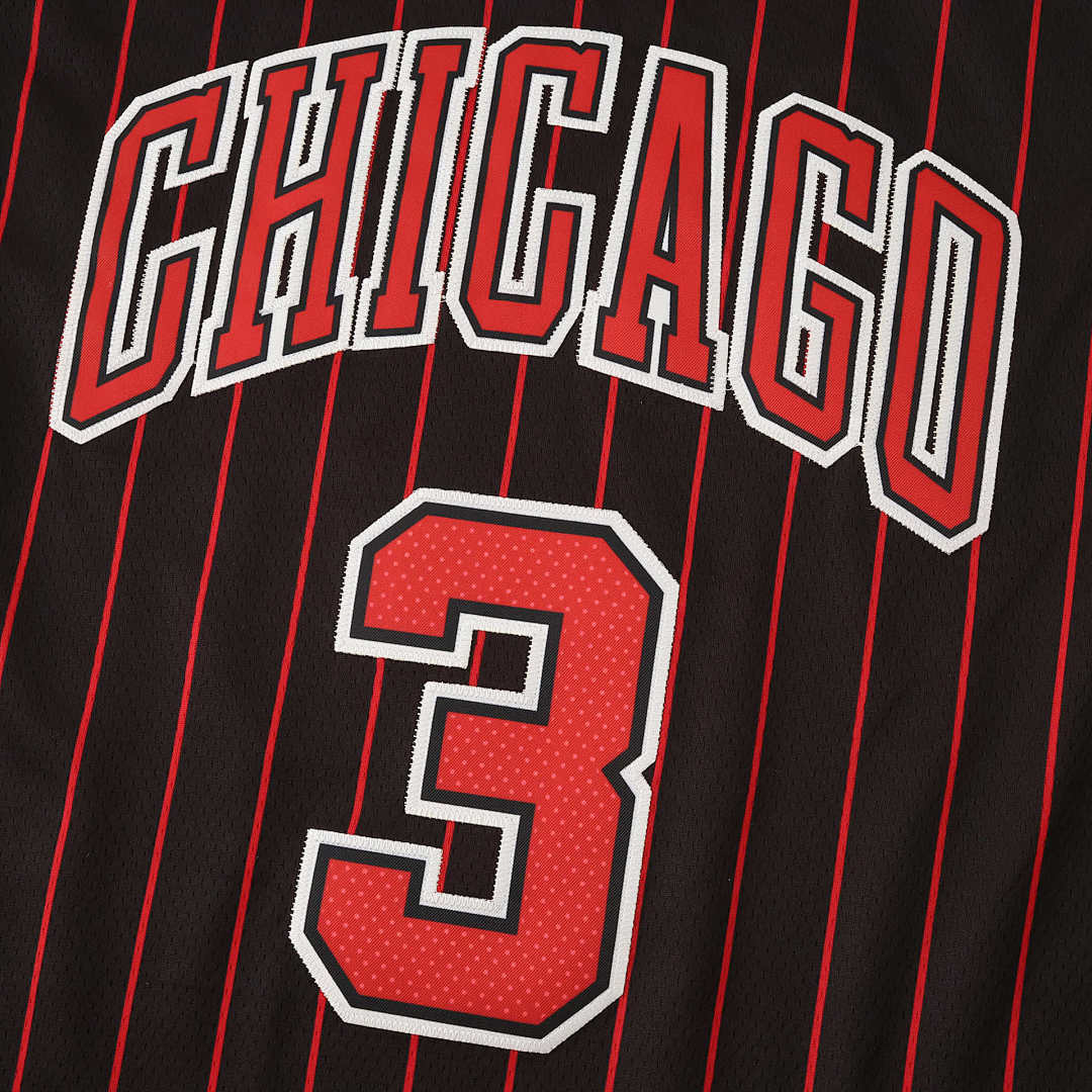 Chicago Bulls 25/26 NBA Jersey - Black Pinstripe - Giddey #3 - detail 4
