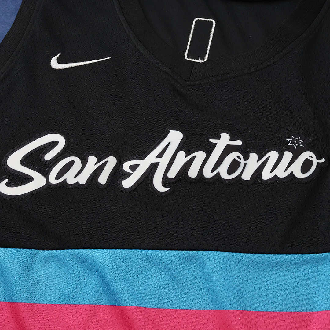 San Antonio Spurs 25/26 NBA Jersey - City Edition - Black - Wembanyama #1 - detail 4