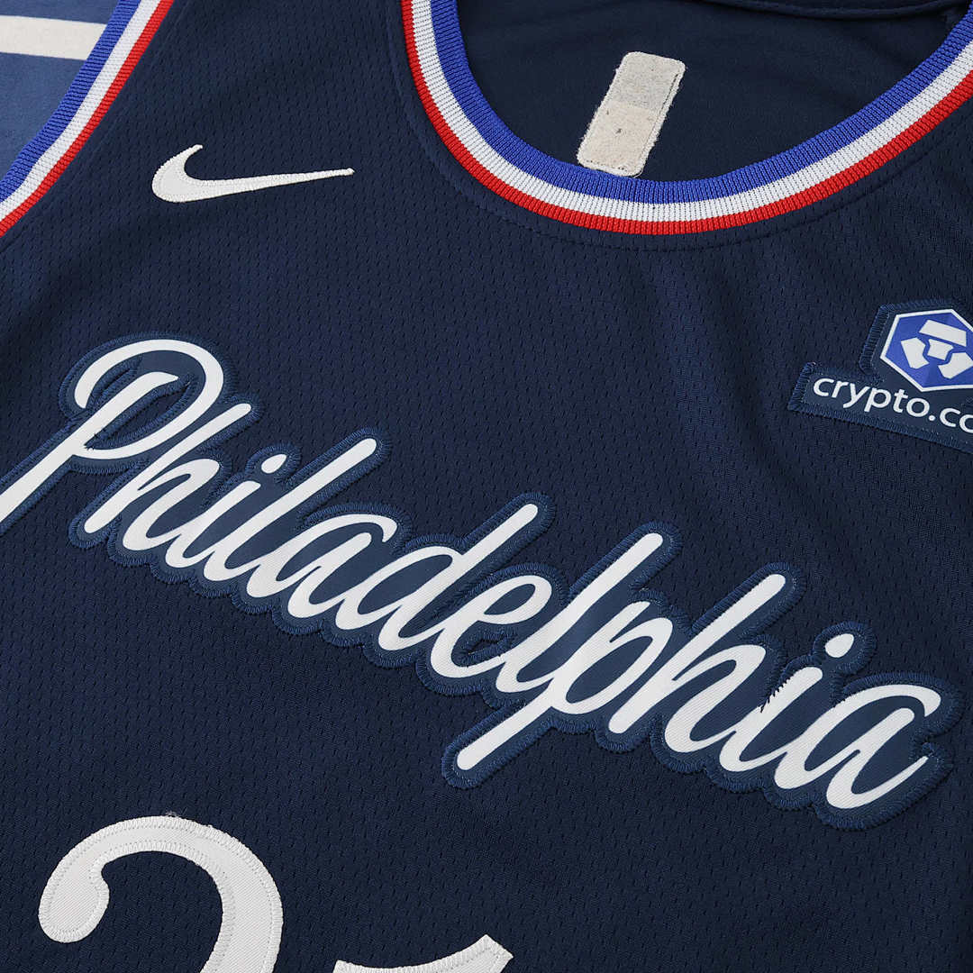 Philadelphia 76ers 25/26 NBA Jersey - Navy - Embiid #21 - detail 5