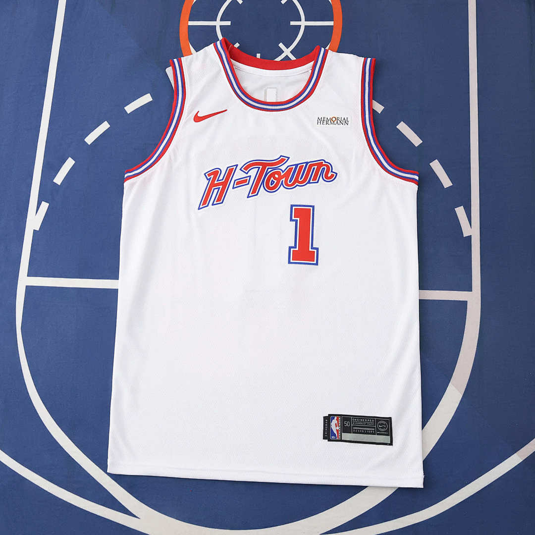 Houston Rockets 25/26 NBA Jersey - City Edition - White - Thompson #1 - front