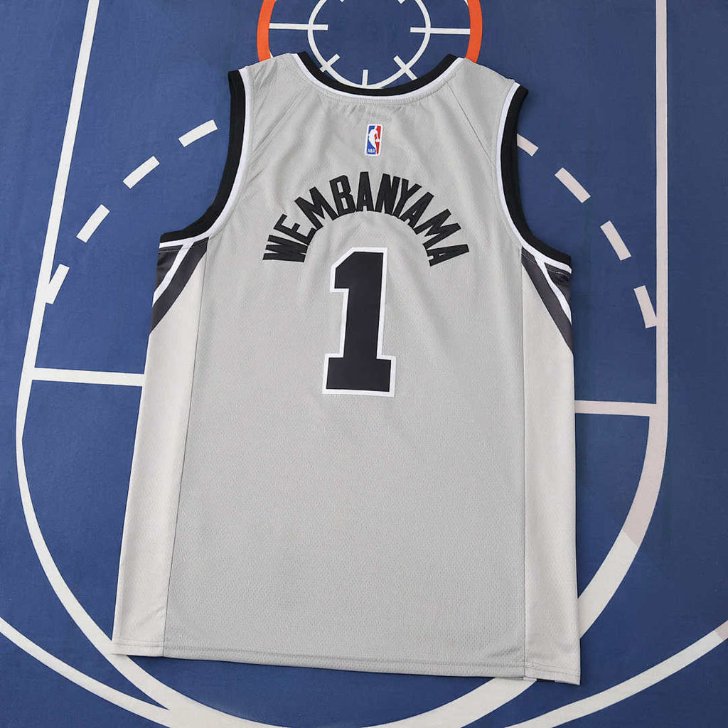 San Antonio Spurs 25/26 NBA Jersey - Statement Edition - Gray - Wembanyama #1 - detail 2