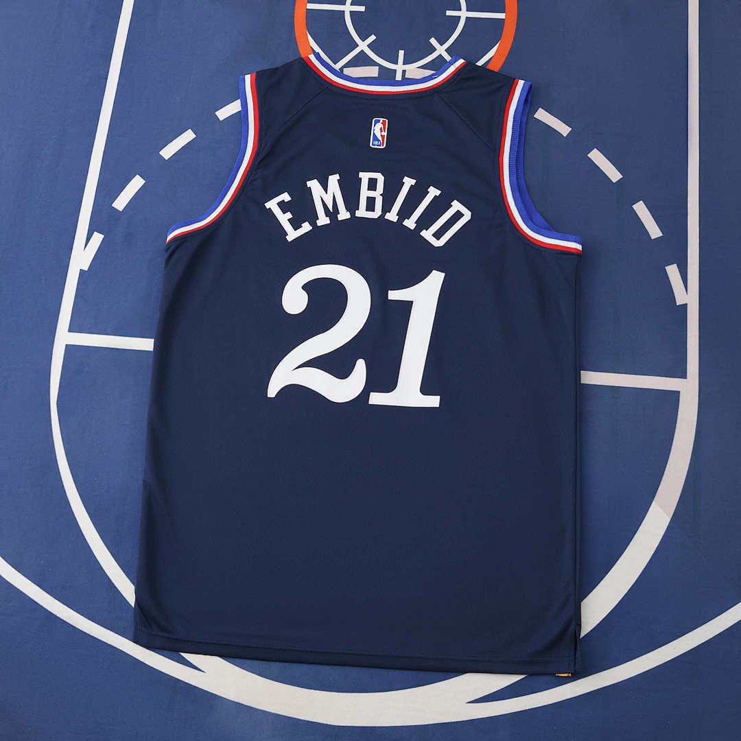 Philadelphia 76ers 25/26 NBA Jersey - Navy - Embiid #21 - detail 2