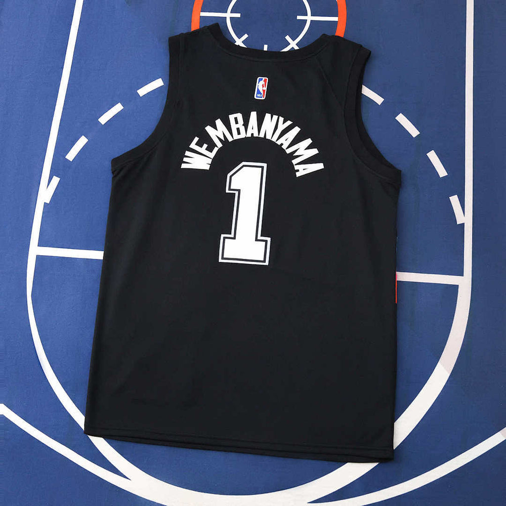San Antonio Spurs 25/26 NBA Jersey - City Edition - Black - Wembanyama #1 - detail 2