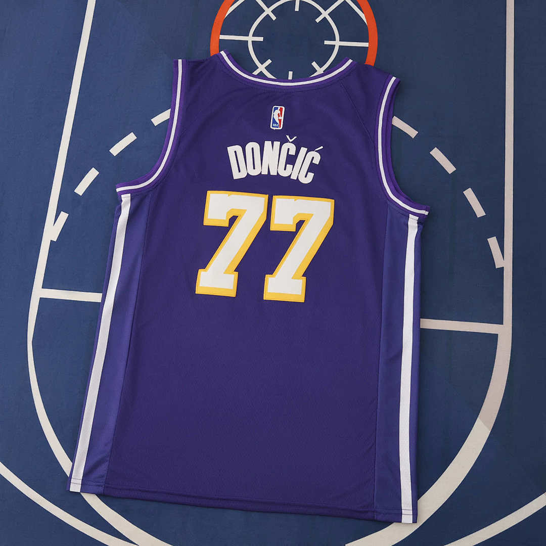 Los Angeles Lakers 25/26 NBA Jersey - Statement Edition - Purple - Doncic #77 - detail 2