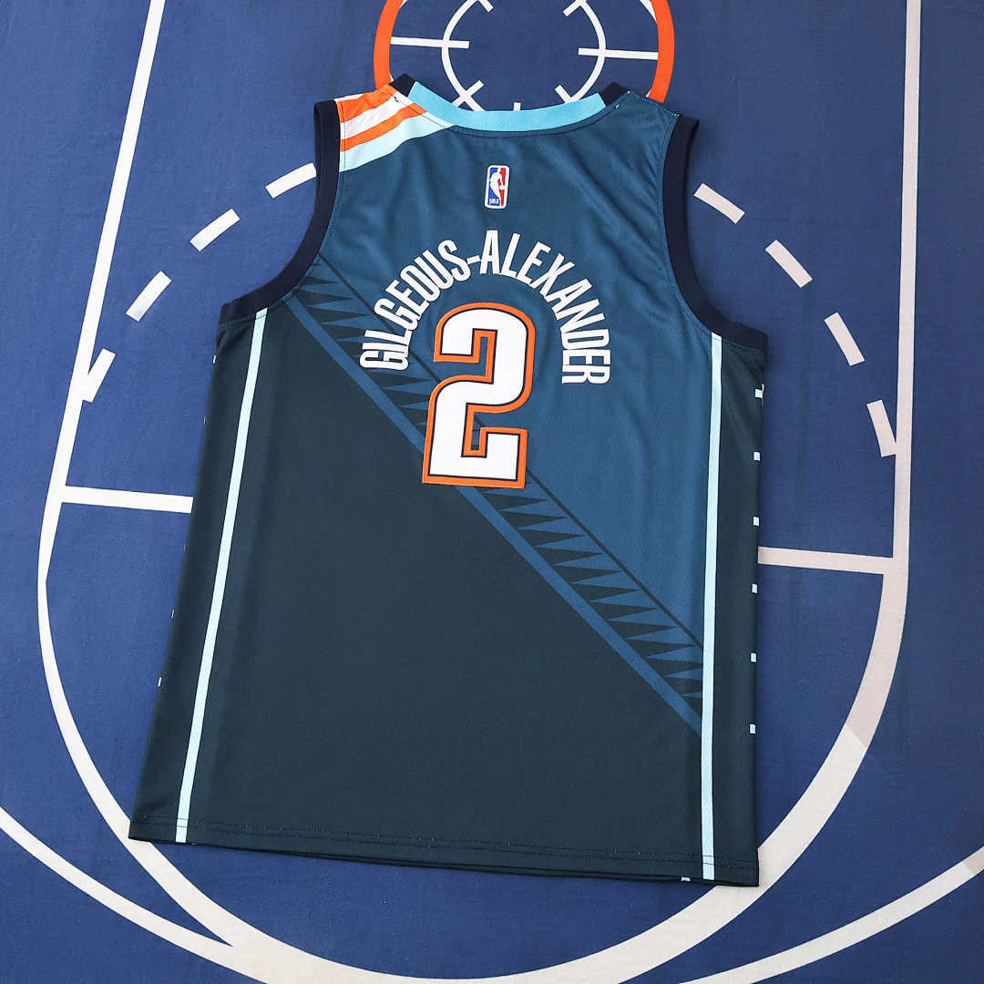 Oklahoma City Thunder 25/26 NBA Jersey - Navy and Teal - Gilgeous-Alexander #2 - detail 2