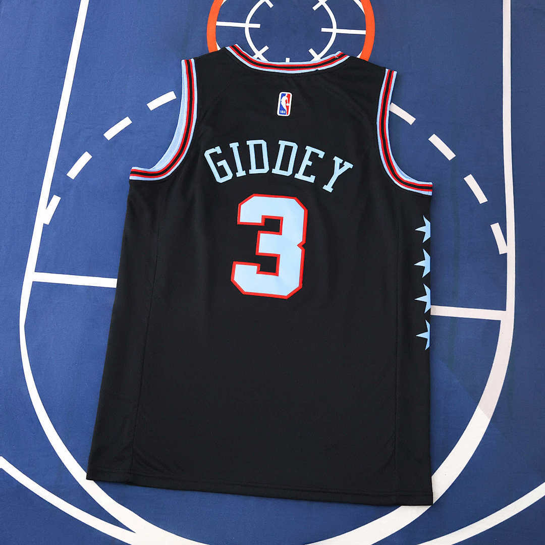 Chicago Bulls 25/26 NBA Jersey - City Edition - Black - Giddey #3 - detail 2