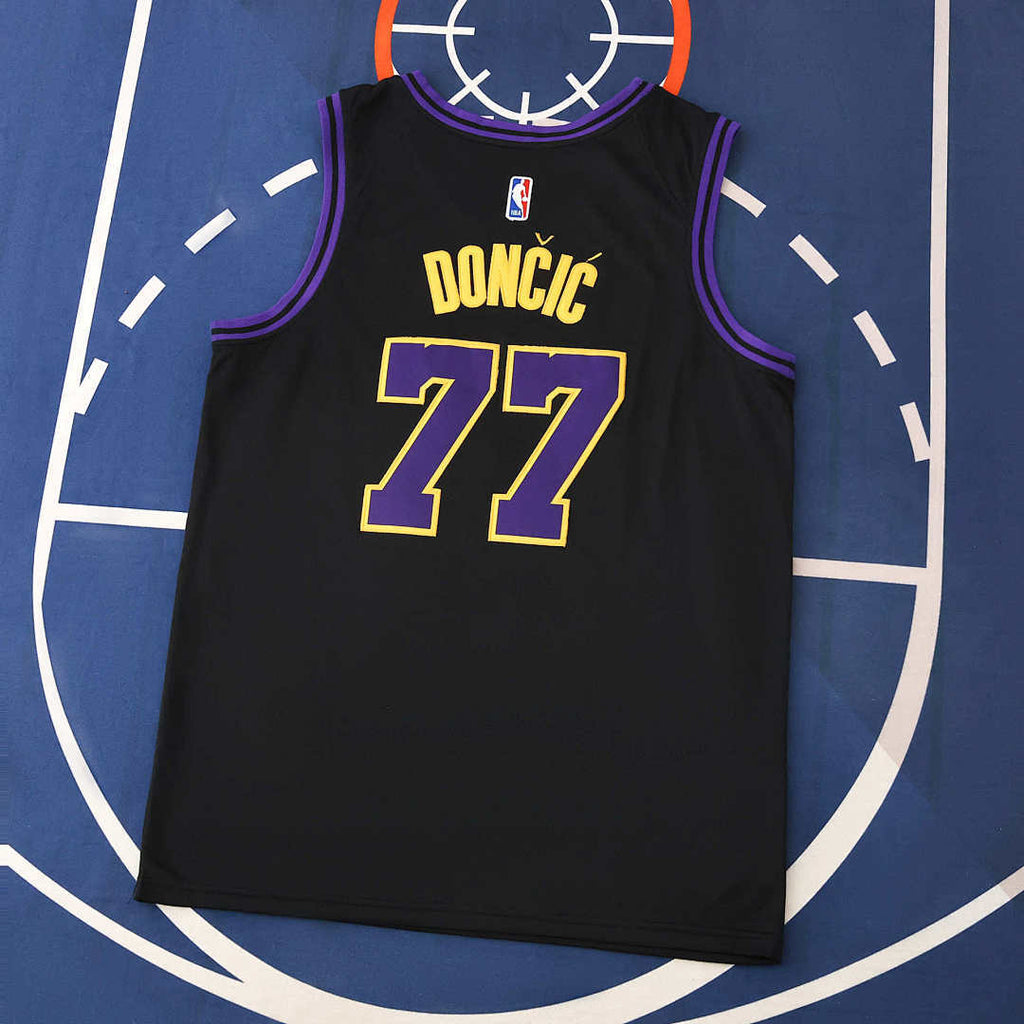 Los Angeles Lakers 25/26 NBA Jersey - City Edition - Black - Doncic #77 - detail 2