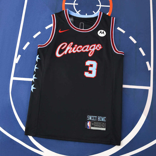Chicago Bulls 25/26 NBA Jersey - City Edition - Black - Giddey #3 - front