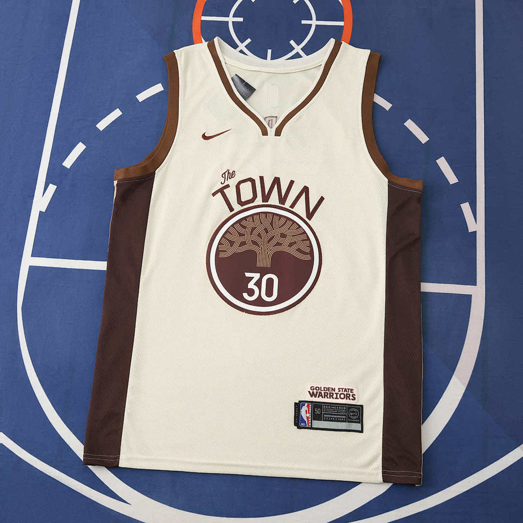 Golden State Warriors 25/26 NBA Jersey - City Edition - Cream - Curry #30 - front