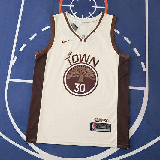 Golden State Warriors 25/26 NBA Jersey - City Edition - Cream - Curry #30 - front