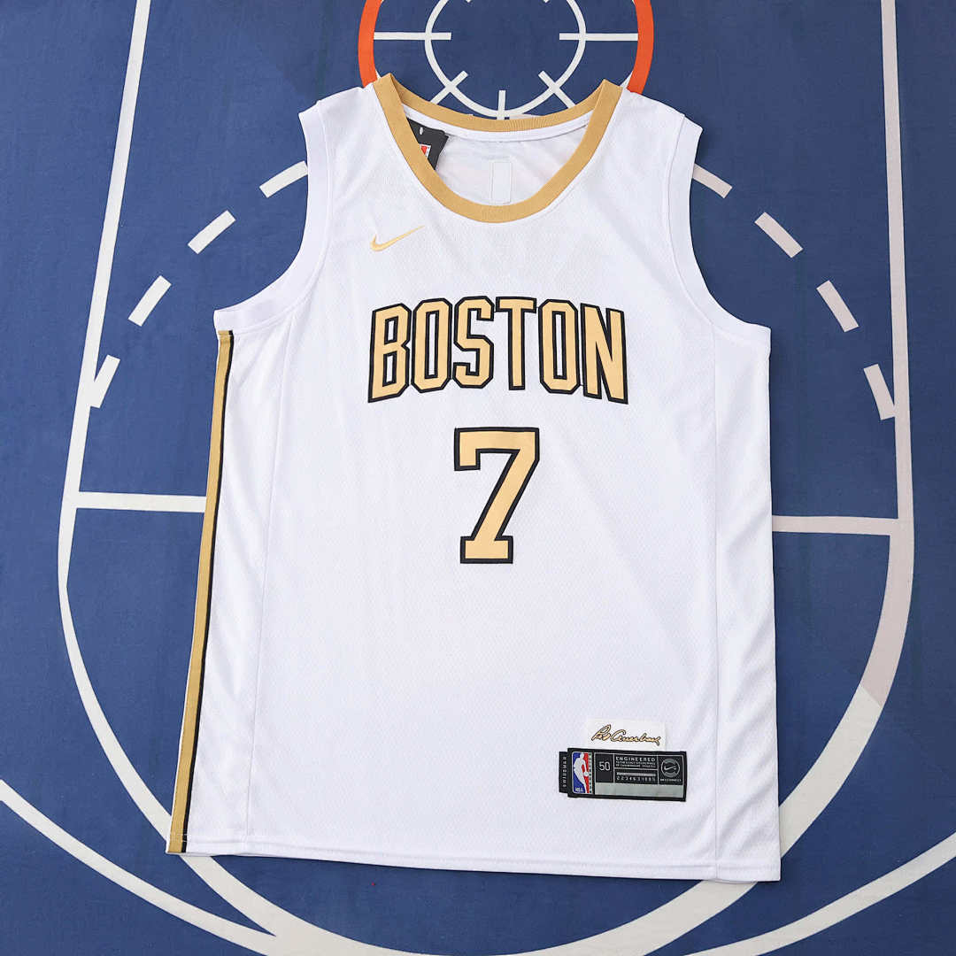 Boston Celtics 25/26 NBA Jersey - City Edition - White - Brown #7 - front