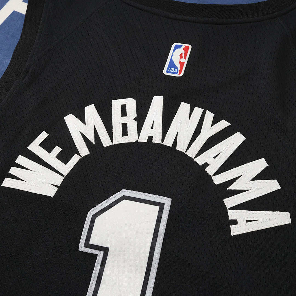 San Antonio Spurs 25/26 NBA Jersey - City Edition - Black - Wembanyama #1 - detail 3