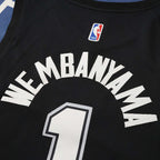 San Antonio Spurs 25/26 NBA Jersey - City Edition - Black - Wembanyama #1 - detail 3
