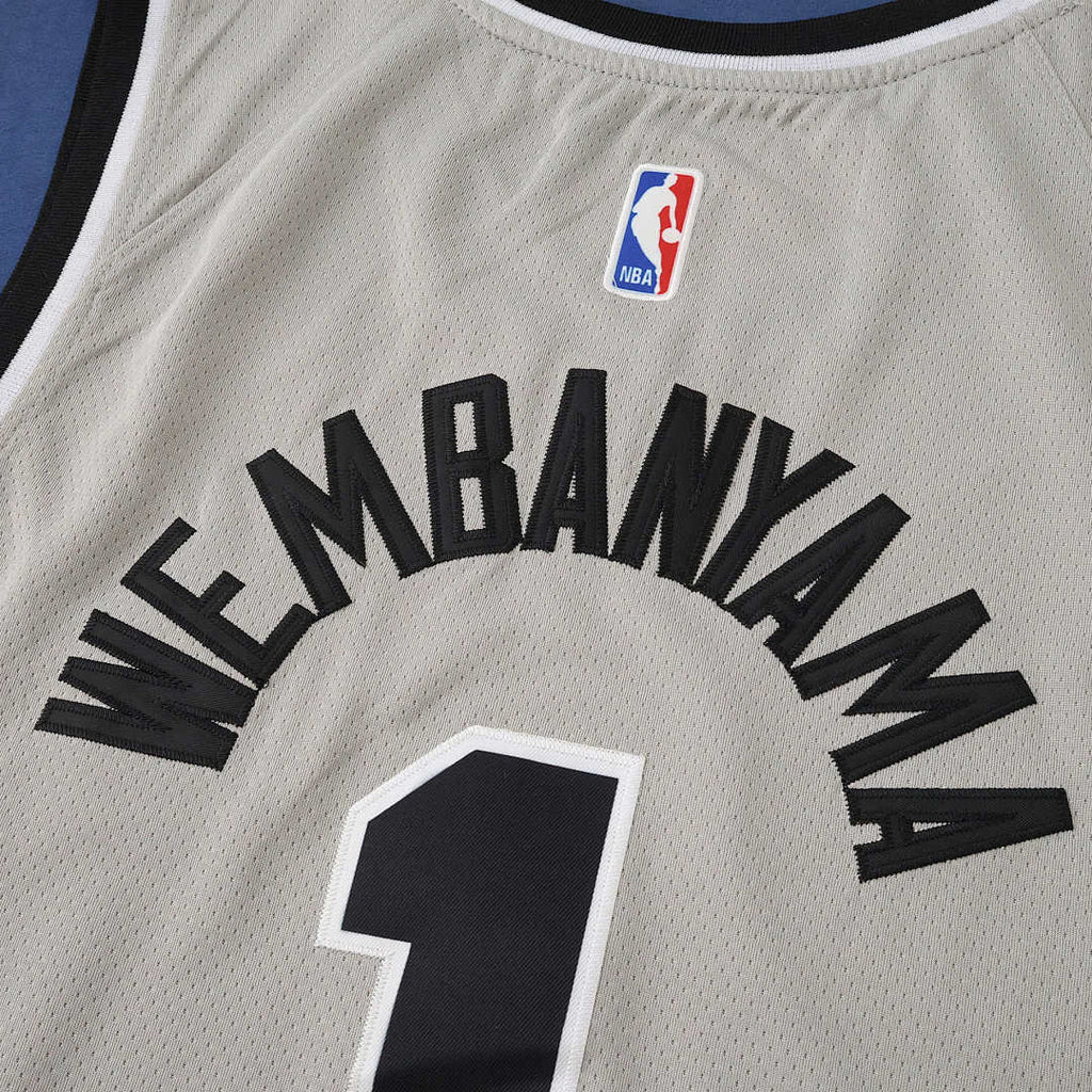 San Antonio Spurs 25/26 NBA Jersey - Statement Edition - Gray - Wembanyama #1 - detail 3