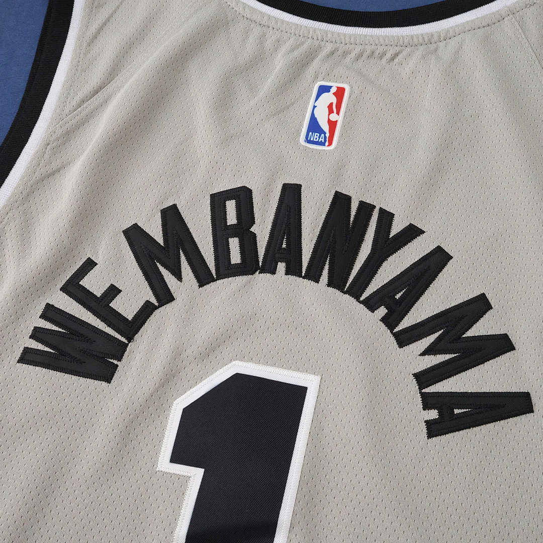 San Antonio Spurs 25/26 NBA Jersey - Statement Edition - Gray - Wembanyama #1 - detail 3