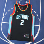 Detroit Pistons 25/26 NBA Jersey - Black - Cunningham #2 - front