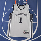 San Antonio Spurs 25/26 NBA Jersey - Statement Edition - Gray - Wembanyama #1 - front