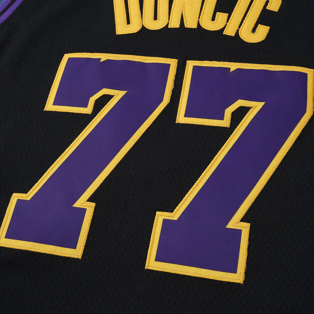 Los Angeles Lakers 25/26 NBA Jersey - City Edition - Black - Doncic #77 - detail 4