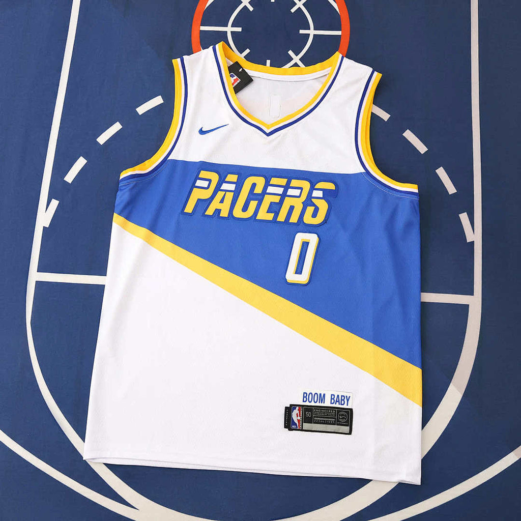 Indiana Pacers 25/26 NBA Jersey - White - Haliburton #0 - front
