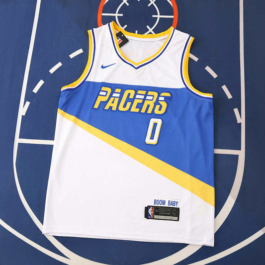 Indiana Pacers 25/26 NBA Jersey - White - Haliburton #0 - front