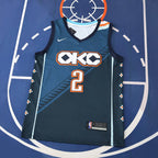 Oklahoma City Thunder 25/26 NBA Jersey - Navy and Teal - Gilgeous-Alexander #2 - front