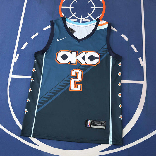 Oklahoma City Thunder 25/26 NBA Jersey - Navy and Teal - Gilgeous-Alexander #2 - front