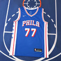 Philadelphia 76ers 25/26 NBA Jersey - Statement Edition - Blue - Edgecombe #77 - front